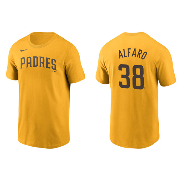 Men's Jorge Alfaro San Diego Padres Gold Name & Number Nike T-Shirt