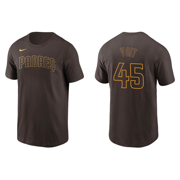 Men's San Diego Padres Luke Voit Brown Name & Number Nike T-Shirt