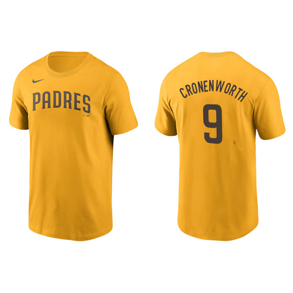 Men's San Diego Padres Jake Cronenworth Gold Name & Number Nike T-Shirt