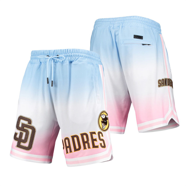 Men's San Diego Padres Pro Standard Blue Pink Team Logo Pro Ombre Shorts