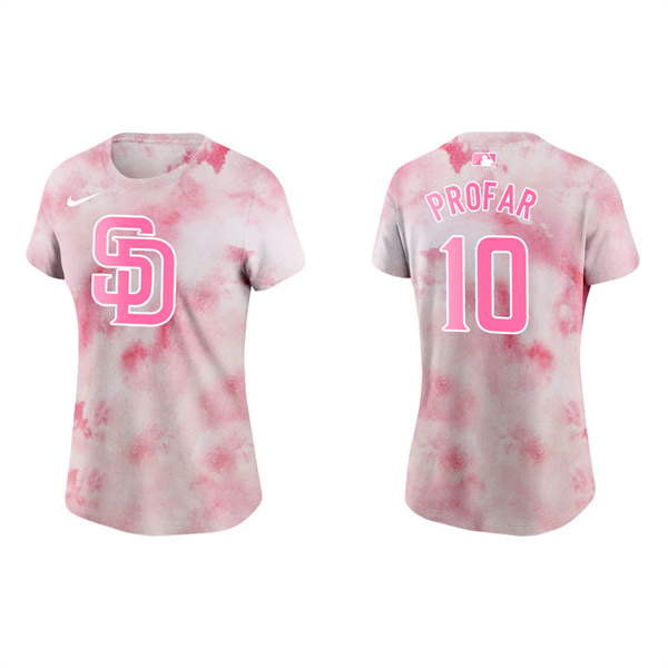 Women's San Diego Padres Jurickson Profar Pink 2022 Mother's Day T-Shirt