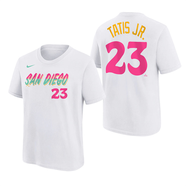 Youth San Diego Padres Fernando Tatis Jr. White 2022 City Connect T-Shirt