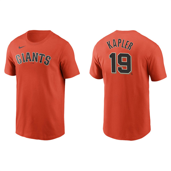 Gabe Kapler Men's San Francisco Giants Buster Posey Nike Orange Name & Number T-Shirt