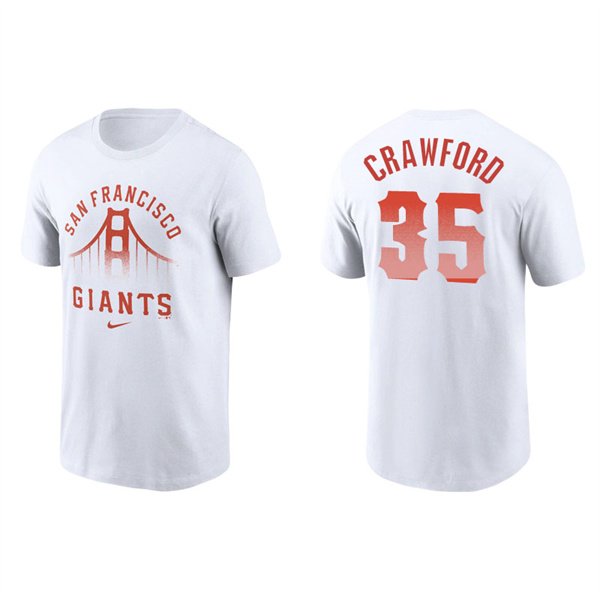Men's San Francisco Giants Brandon Crawford White 2021 City Connect Graphic T-Shirt