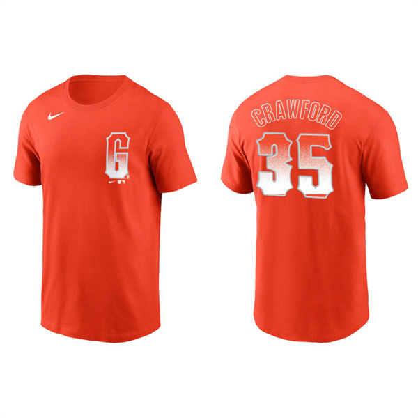 Men's San Francisco Giants Brandon Crawford Orange 2021 City Connect T-Shirt