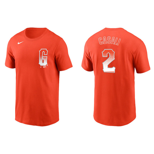 Men's San Francisco Giants Curt Casali Orange 2021 City Connect T-Shirt