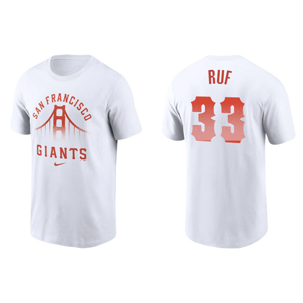 Men's San Francisco Giants Darin Ruf White 2021 City Connect Graphic T-Shirt