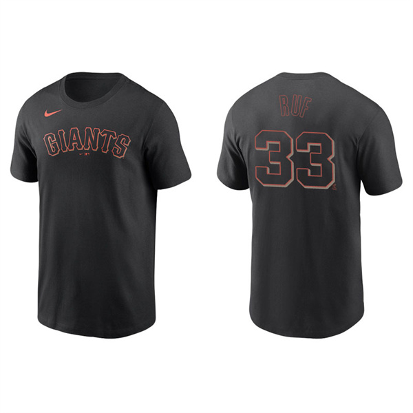Men's San Francisco Giants Darin Ruf Black Name & Number Nike T-Shirt