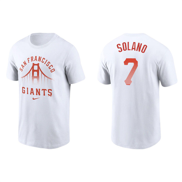 Men's San Francisco Giants Donovan Solano White 2021 City Connect Graphic T-Shirt