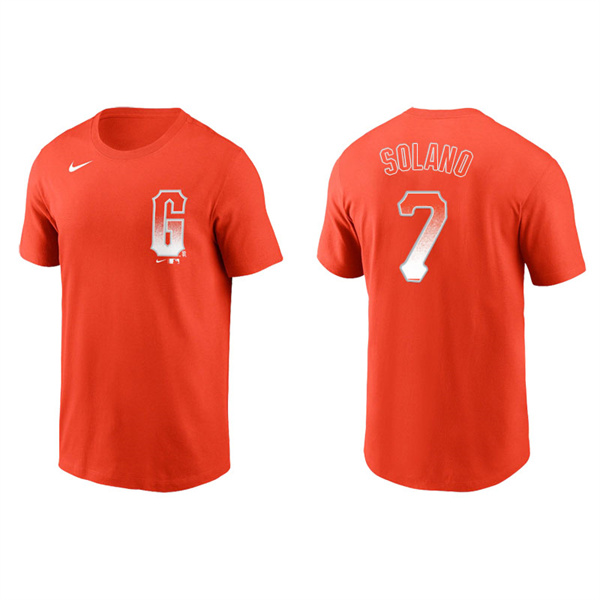 Men's San Francisco Giants Donovan Solano Orange 2021 City Connect T-Shirt