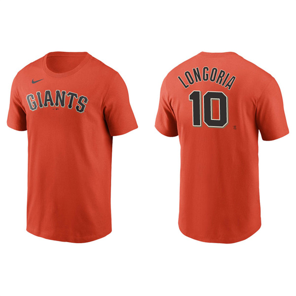 Men's San Francisco Giants Evan Longoria Orange Name & Number Nike T-Shirt