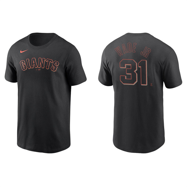 Men's San Francisco Giants LaMonte Wade Jr. Black Name & Number Nike T-Shirt