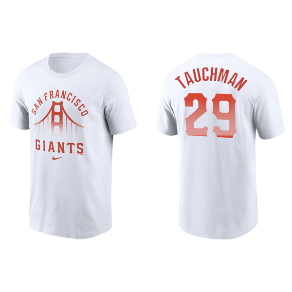 Men's San Francisco Giants Mike Tauchman White 2021 City Connect Graphic T-Shirt
