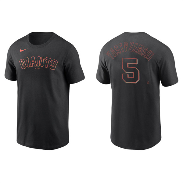 Men's San Francisco Giants Mike Yastrzemski Black Name & Number Nike T-Shirt