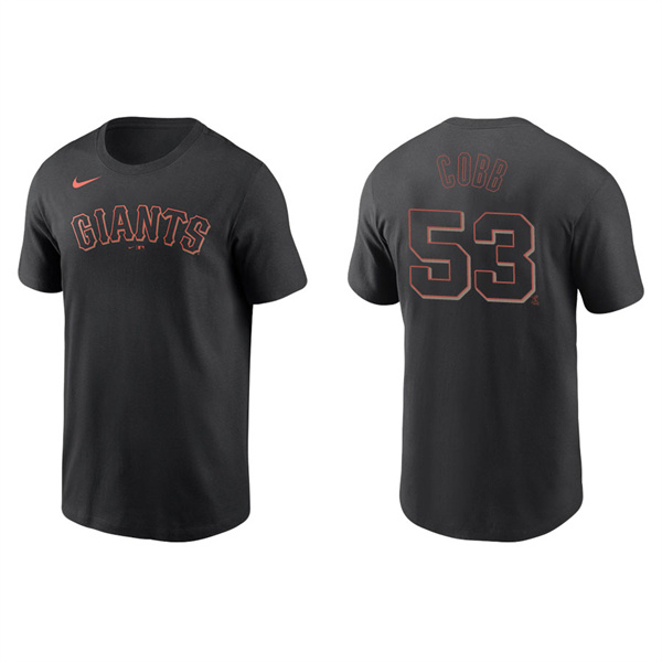 Men's Alex Cobb San Francisco Giants Black Name & Number Nike T-Shirt