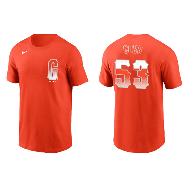 Men's Alex Cobb San Francisco Giants Orange 2021 City Connect T-Shirt