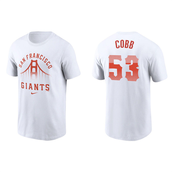 Men's Alex Cobb San Francisco Giants White 2021 City Connect Graphic T-Shirt