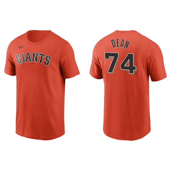 Men's Austin Dean San Francisco Giants Orange Name & Number Nike T-Shirt