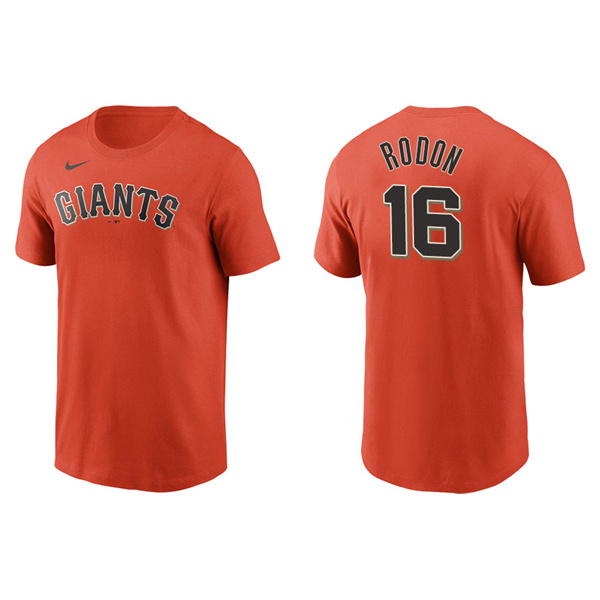 Men's San Francisco Giants Carlos Rodon Orange Name & Number Nike T-Shirt