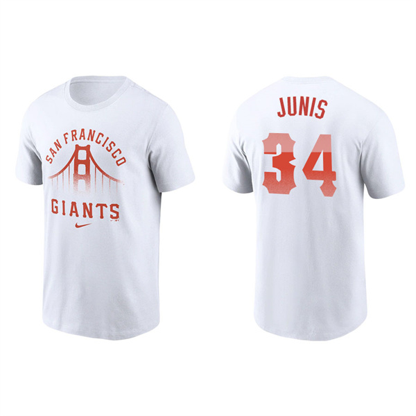 Men's San Francisco Giants Jakob Junis White 2021 City Connect Graphic T-Shirt