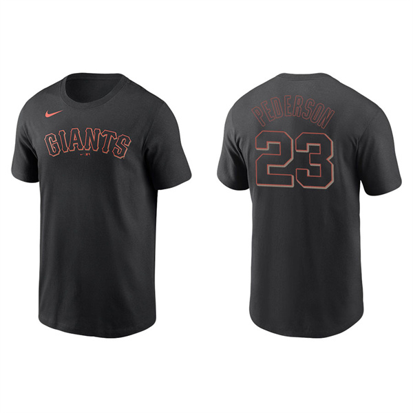 Men's San Francisco Giants Joc Pederson Black Name & Number Nike T-Shirt