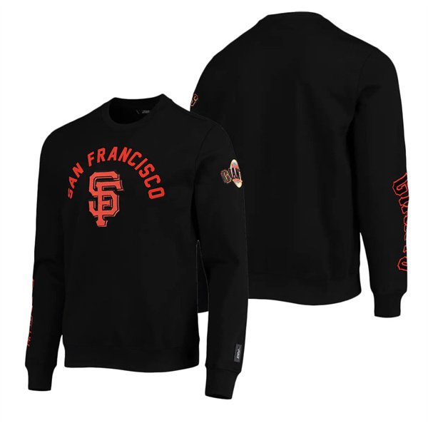Men's San Francisco Giants Pro Standard Black Stacked Logo Pullover Sweatshirt