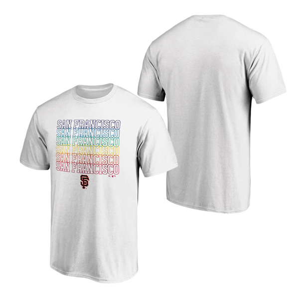 San Francisco Giants White Logo City Pride T-Shirt