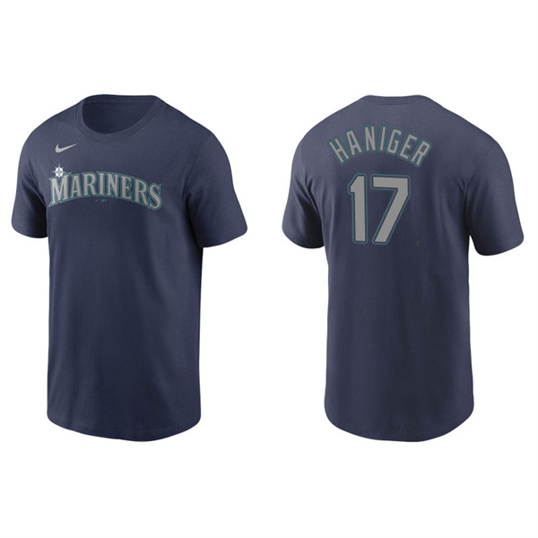 Men's Seattle Mariners Mitch Haniger Navy Name & Number Nike T-Shirt