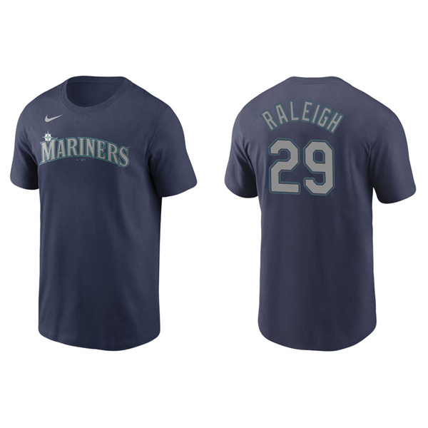 Men's Cal Raleigh Seattle Mariners Navy Name & Number Nike T-Shirt