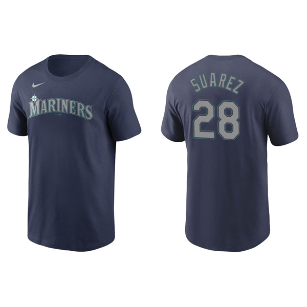 Men's Seattle Mariners Eugenio Suarez Navy Name & Number Nike T-Shirt