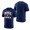 Seattle Mariners Heathered Navy Badge Of Honor Tri-Blend T-Shirt