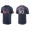 Men's St. Louis Cardinals Adam Wainwright Navy Name & Number Nike T-Shirt