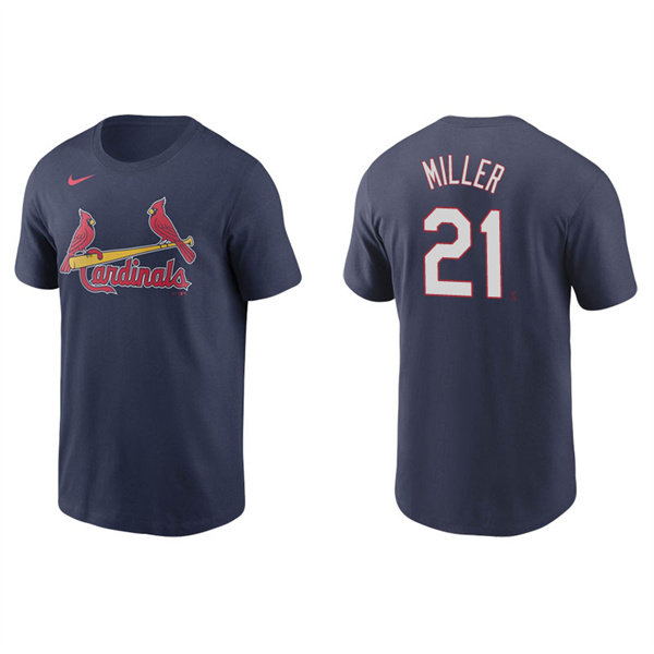 Men's St. Louis Cardinals Andrew Miller Navy Name & Number Nike T-Shirt