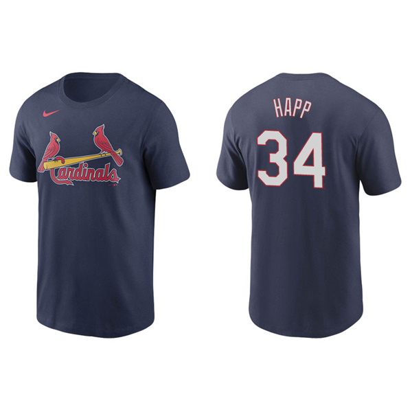 Men's St. Louis Cardinals J.A. Happ Navy Name & Number Nike T-Shirt