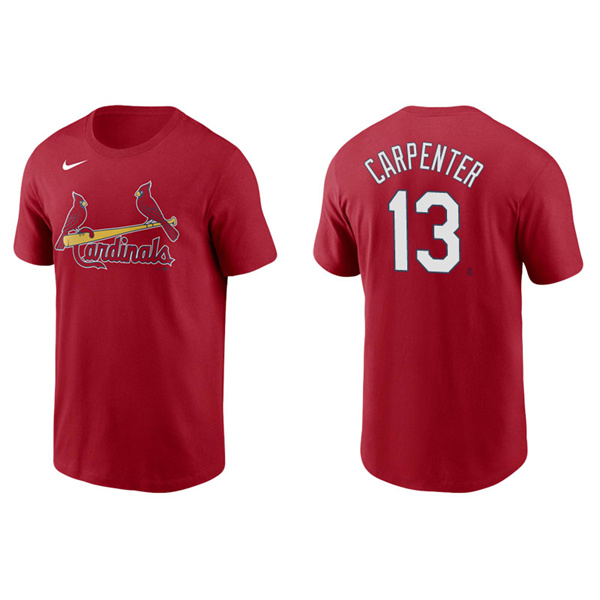 Men's St. Louis Cardinals Matt Carpenter Red Name & Number Nike T-Shirt