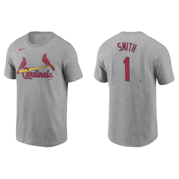 Men's St. Louis Cardinals Ozzie Smith Gray Name & Number Nike T-Shirt