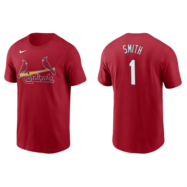 Men's St. Louis Cardinals Ozzie Smith Red Name & Number Nike T-Shirt