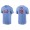 Men's St. Louis Cardinals Tommy Edman Light Blue Name & Number Nike T-Shirt