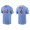 Men's St. Louis Cardinals Yadier Molina Light Blue Name & Number Nike T-Shirt