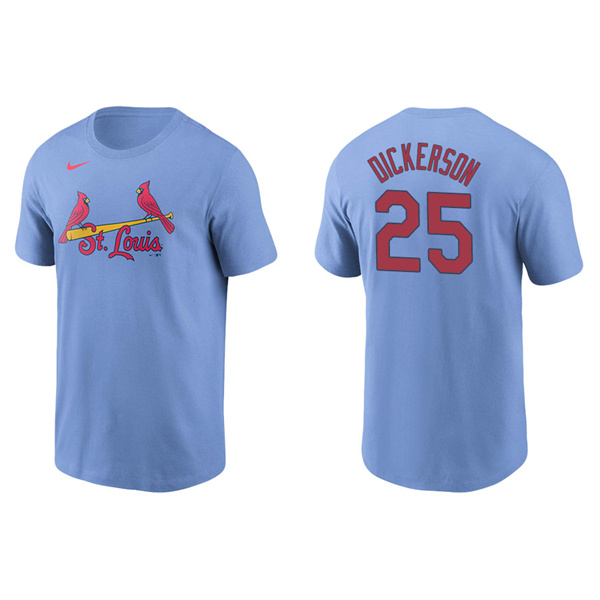 Men's St. Louis Cardinals Corey Dickerson Light Blue Name & Number Nike T-Shirt