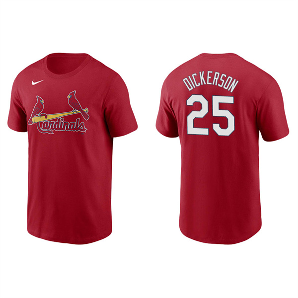 Men's St. Louis Cardinals Corey Dickerson Red Name & Number Nike T-Shirt