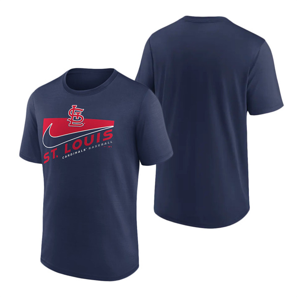Men's St. Louis Cardinals Nike Navy Swoosh Town Performance T-Shirt
