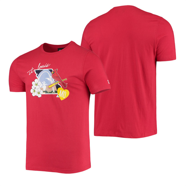 Men's St. Louis Cardinals New Era Red City Cluster T-Shirt