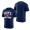 Tampa Bay Rays Heathered Navy Badge Of Honor Tri-Blend T-Shirt