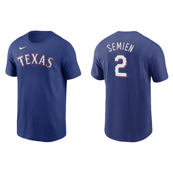 Men's Marcus Semien Texas Rangers Royal Name & Number Nike T-Shirt