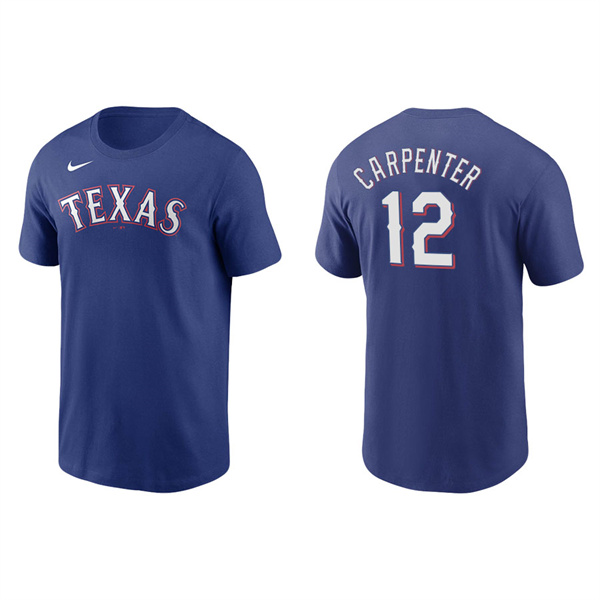 Men's Texas Rangers Matt Carpenter Royal Name & Number Nike T-Shirt
