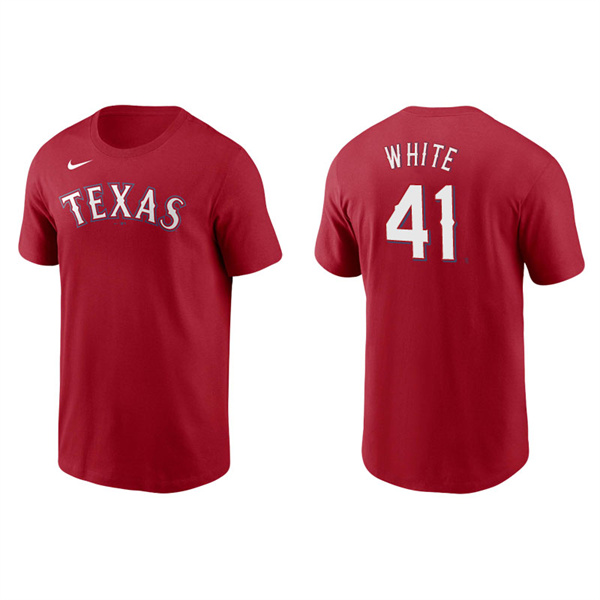 Men's Texas Rangers Eli White Red Name & Number Nike T-Shirt