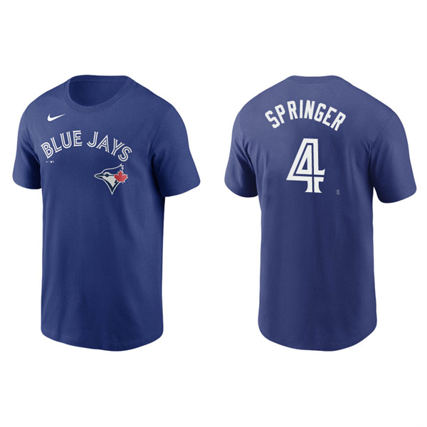 Men's Toronto Blue Jays George Springer Royal Name & Number Nike T-Shirt