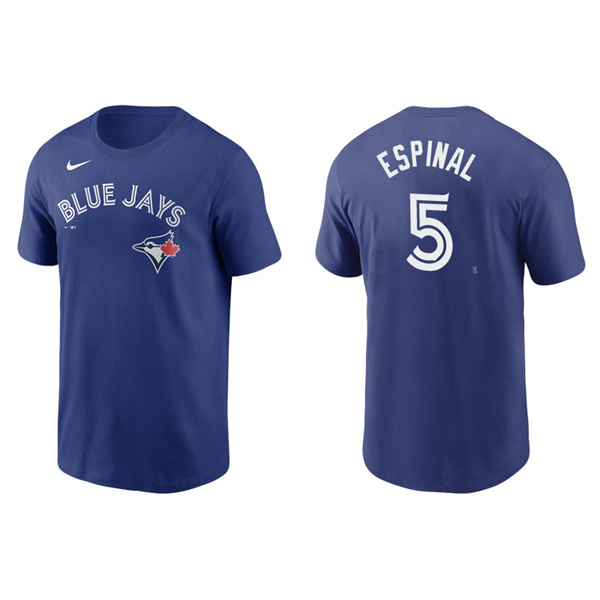 Men's Toronto Blue Jays Santiago Espinal Royal Name & Number Nike T-Shirt