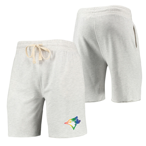 Toronto Blue Jays Concepts Sport Oatmeal Mainstream Logo Terry Tri-Blend Shorts